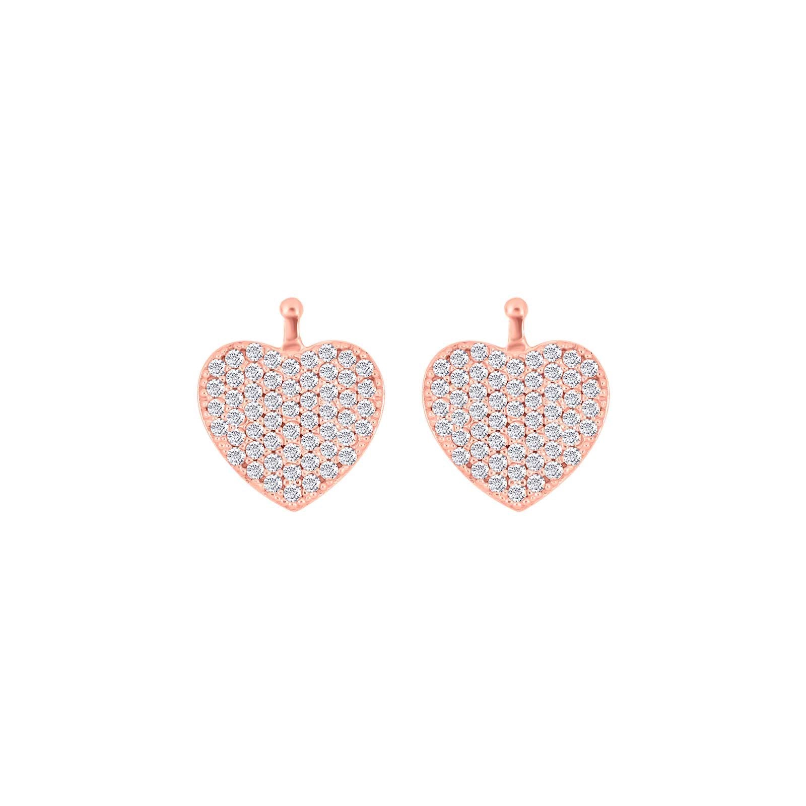 Silver system pendant heart w/cz