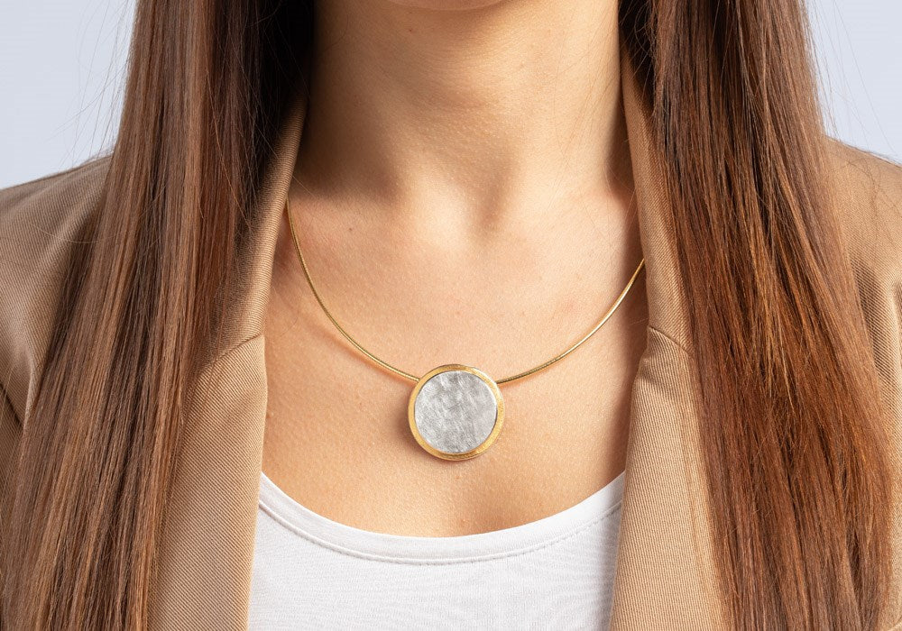 925/- Pendant, partially fg brushed