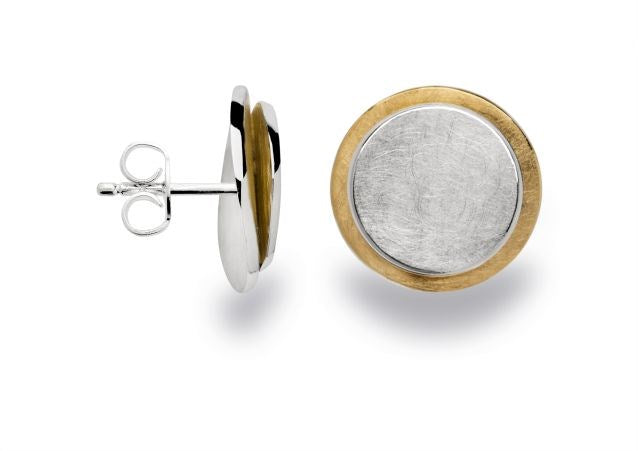 925/- Earrings, partially fg brushed