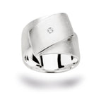 925/- Ring brushed, dia. 0.03CT WP1