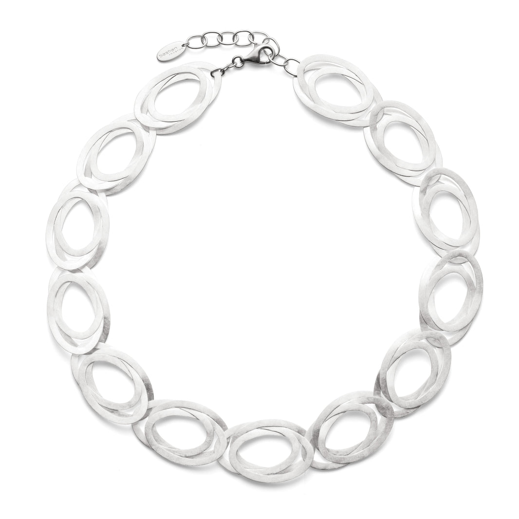 925/- necklace satint, 19,7 in. + 2,0 in.