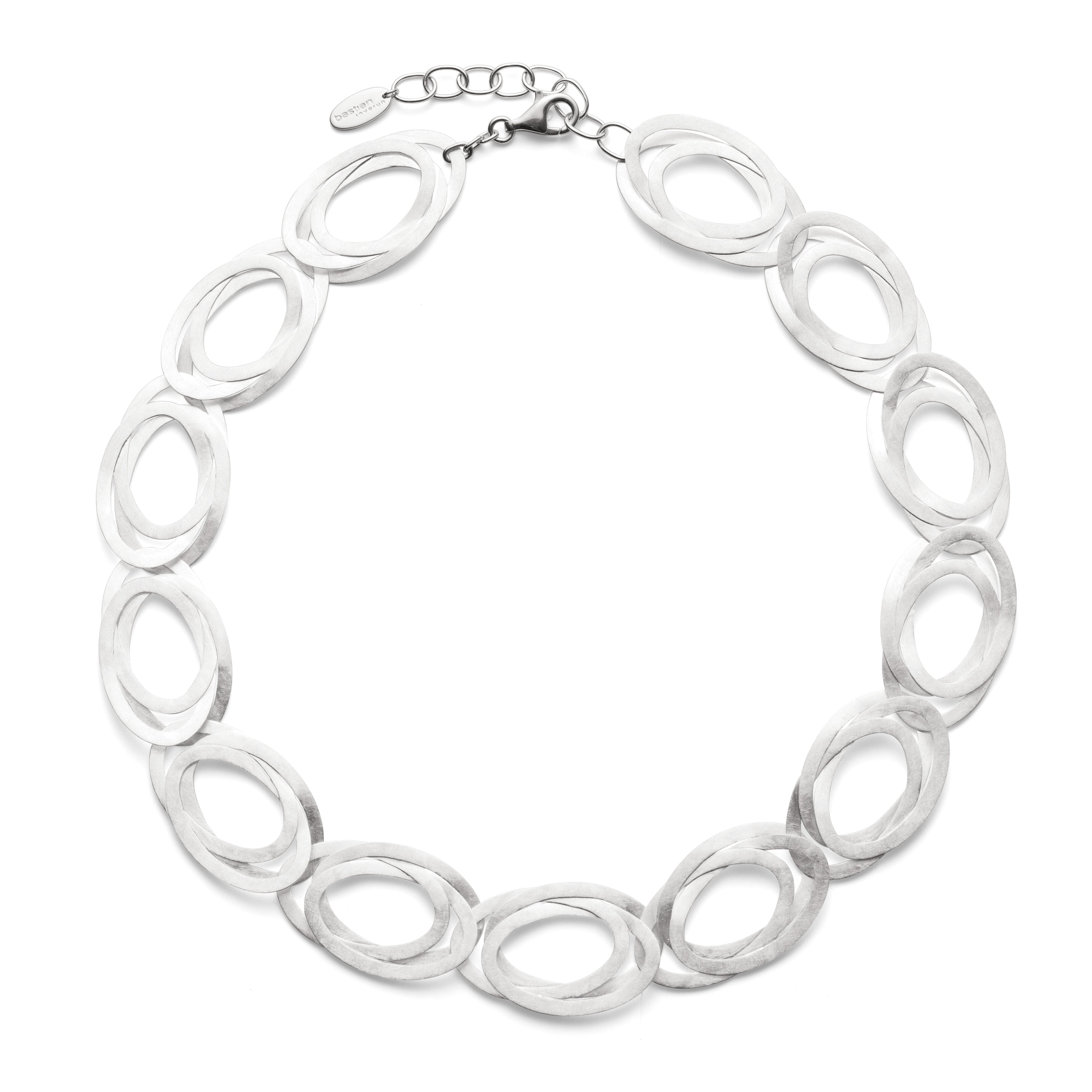 925/- necklace satint, 19,7 in. + 2,0 in.