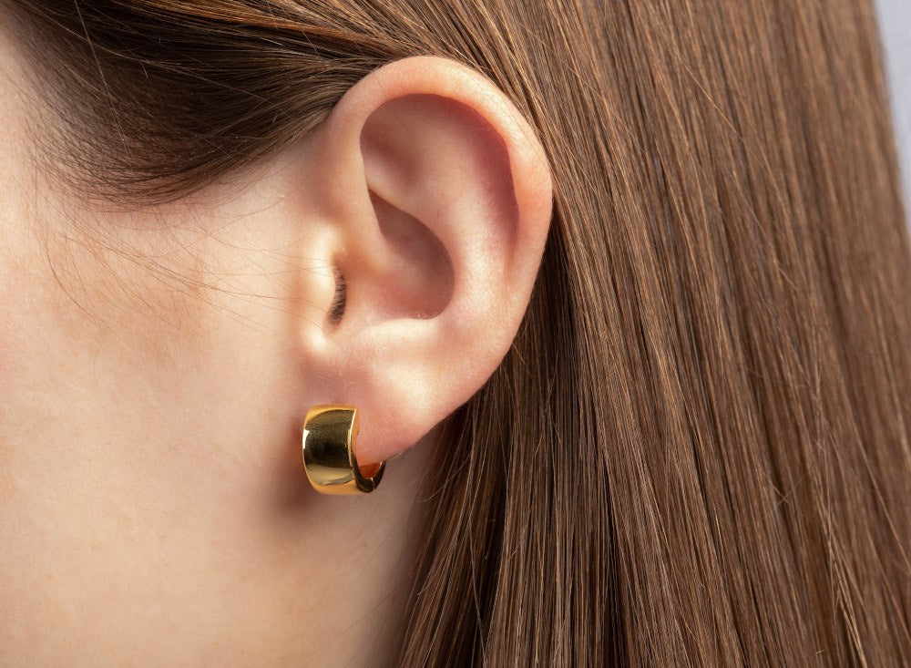 925/- hinge erarrings, gp pol.