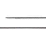 cotton cord grey w 925/- bayonet 17,5 in.,2mm, waxed