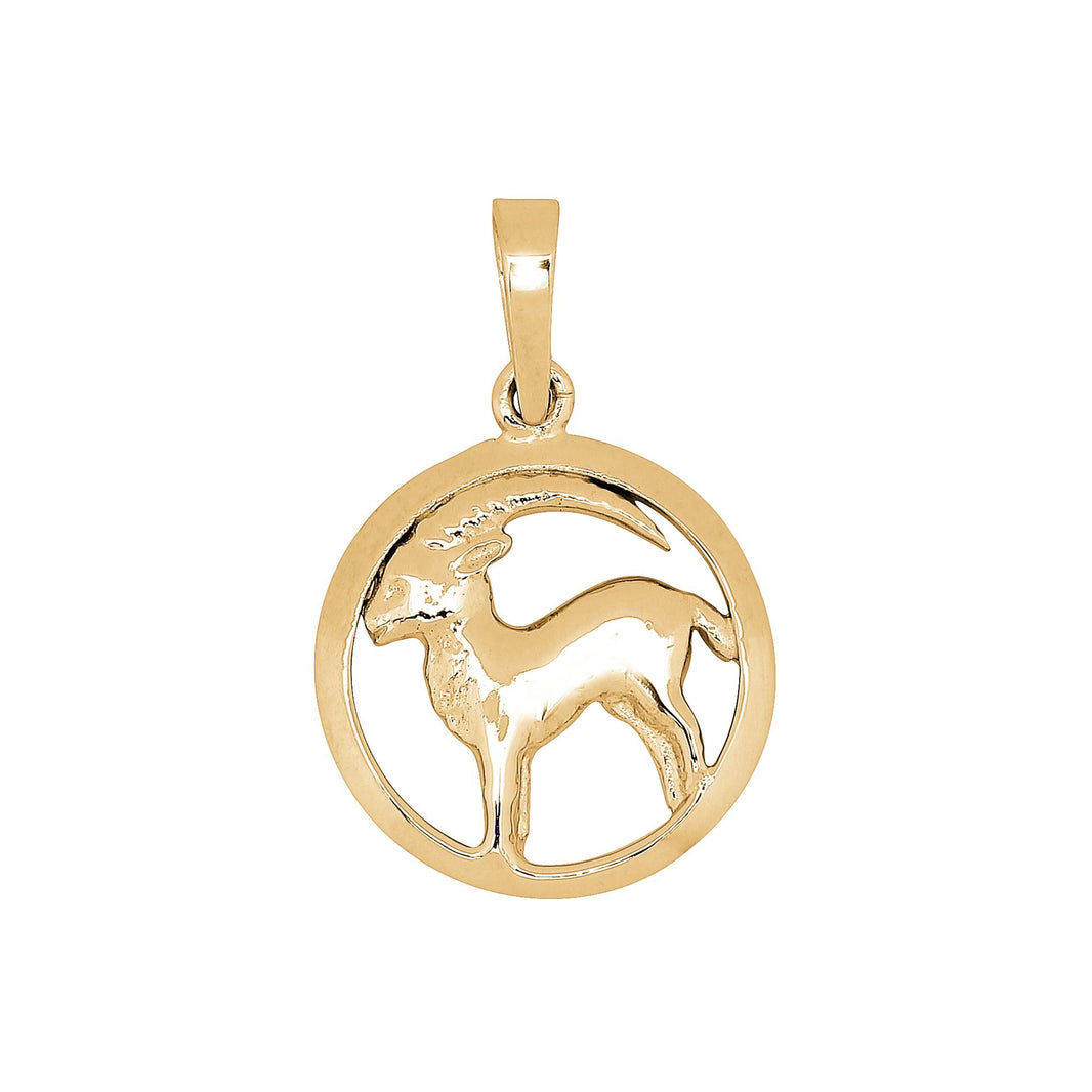 SIERSBØL 14kt. vedhæng STENBUKKEN 15mm