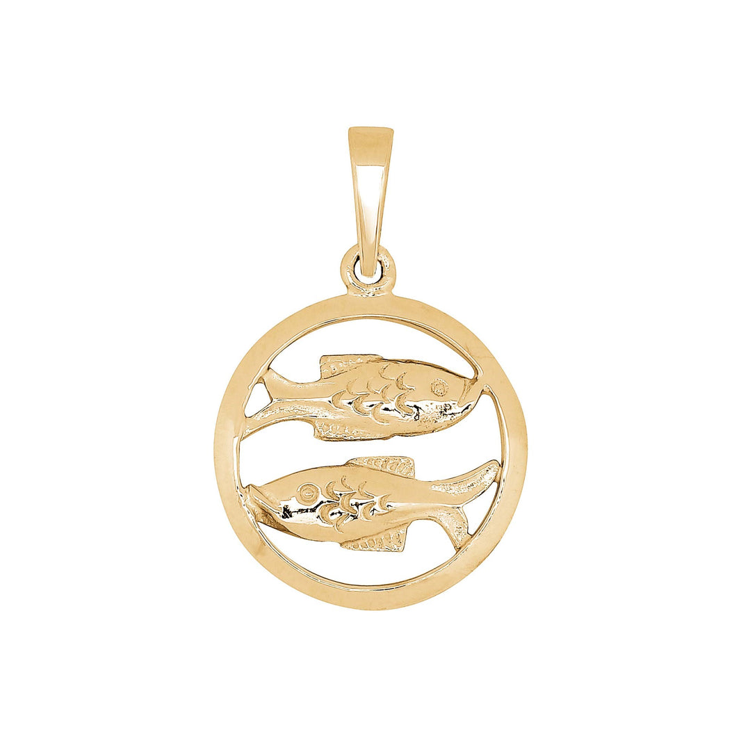 SIERSBØL forgyldt sølv vedhæng FISKEN 15mm