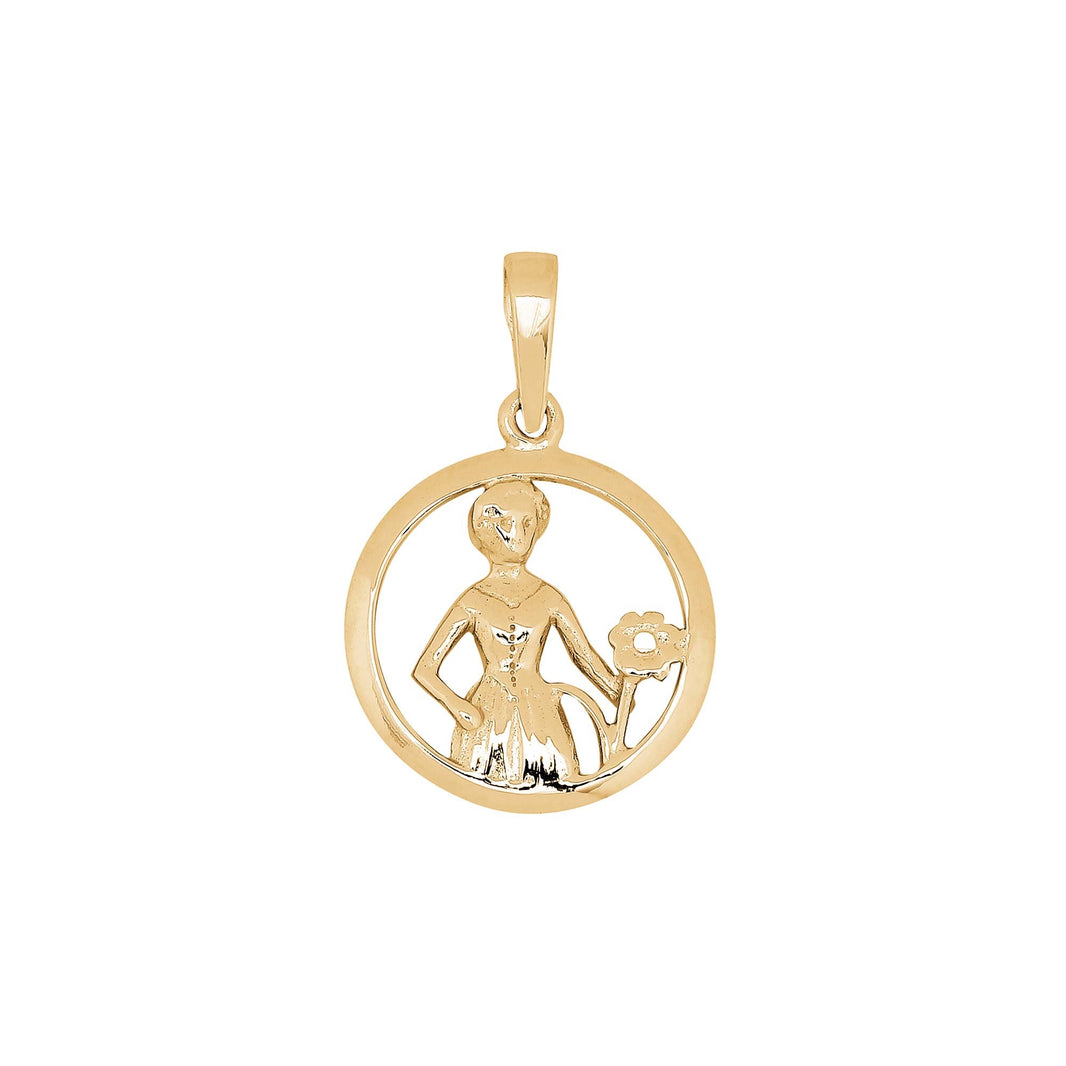 SIERSBØL 8kt. vedhæng JOMFRUEN 12mm