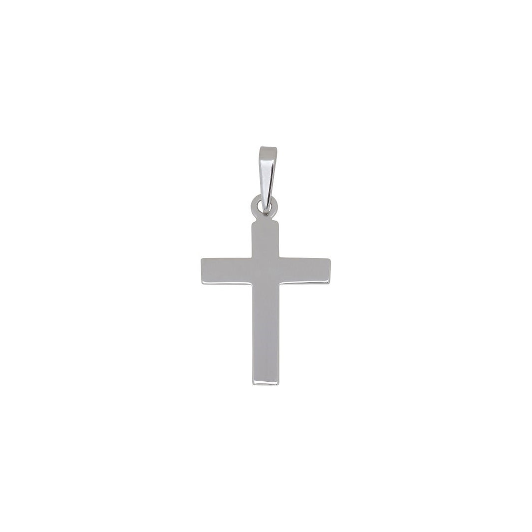 SIERSBØL sølv rhod. vedhæng kors 26mm