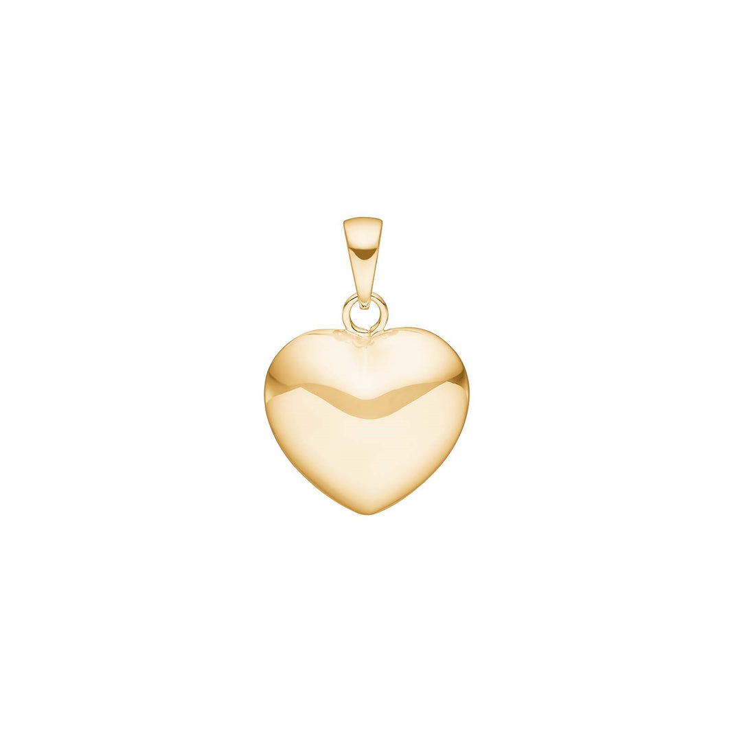 Siersbøl silver gold-plated pendant heart 15mm