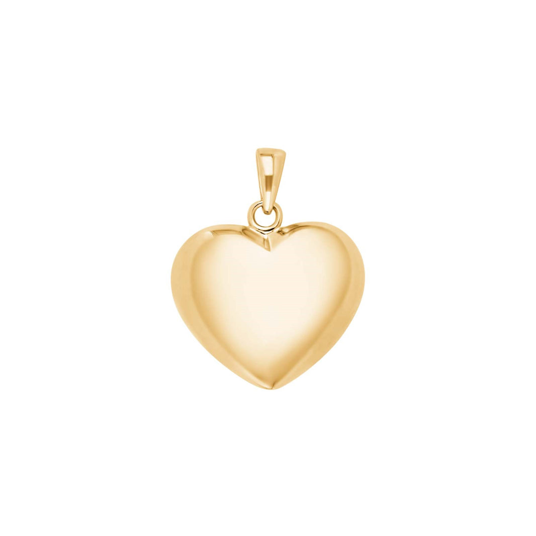 Siersbøl silver gold-plated pendant heart 18mm