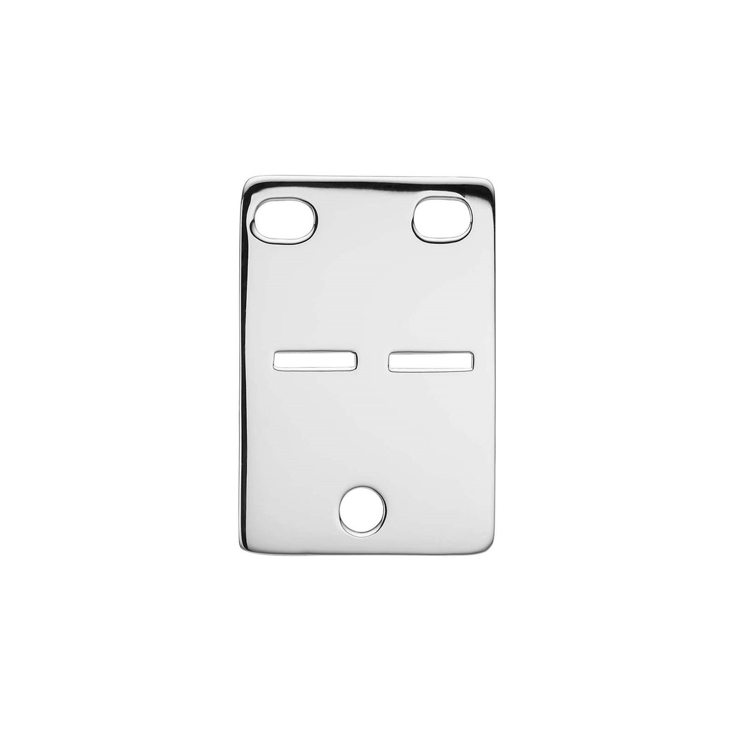 SIERSBØL sølv rhod. kadaverskilt 26x18mm