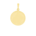 SIERSBØL 14kt. pendant round plate with edge 16mm
