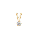 Siersbøl 14ct. Afrodite gold pendant 0.05ct WSI