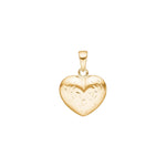 8ct. gold heart w/engraving 15mm
