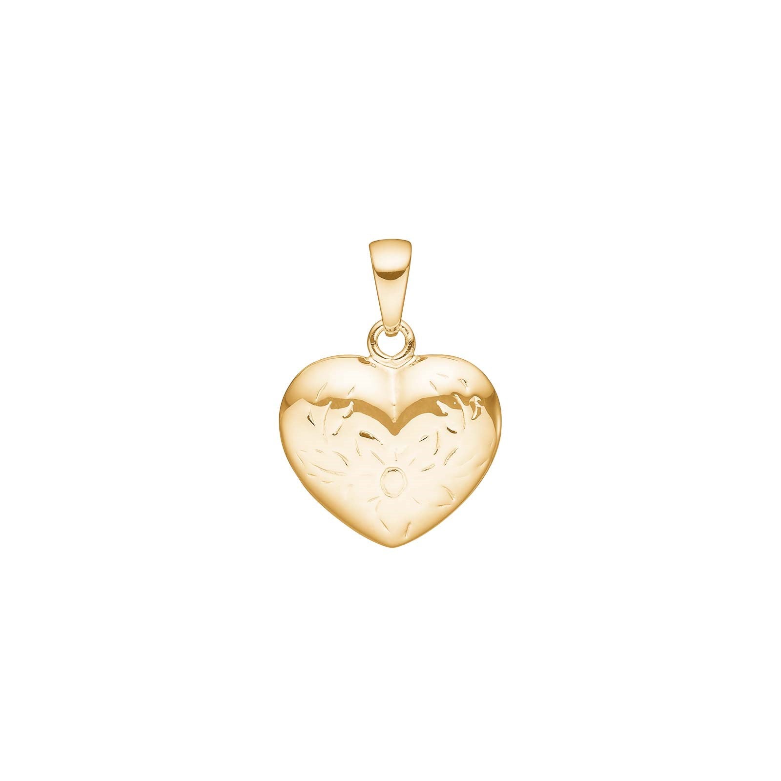 8ct. gold heart w/engraving 15mm