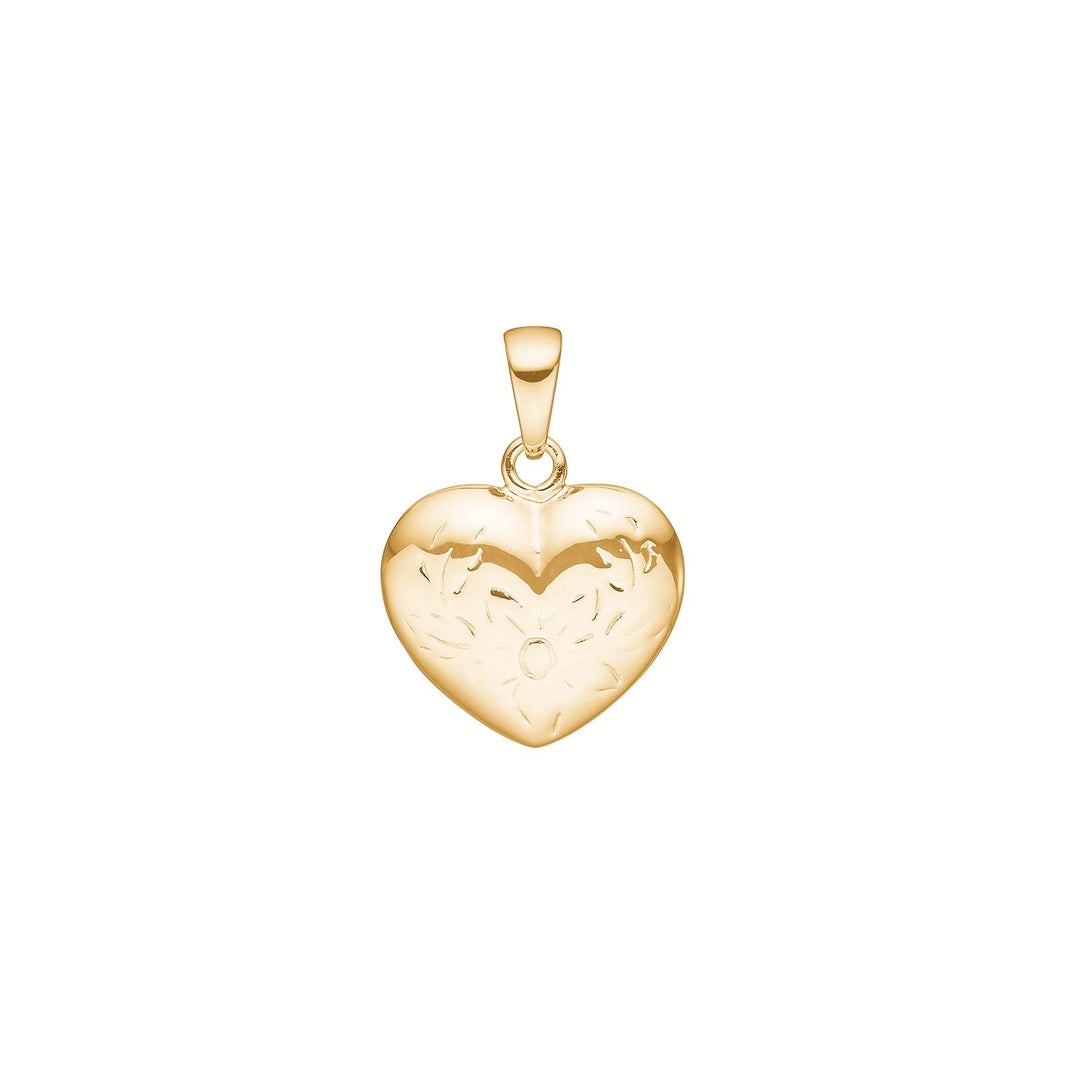 14ct. gold heart w/engraving 15mm