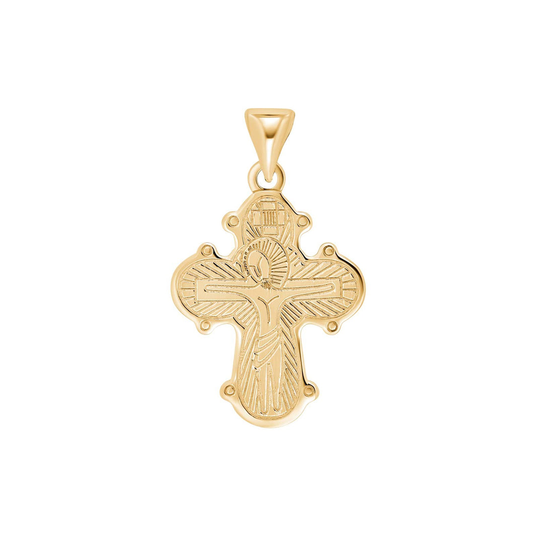 8kt. guld dagmarkors m/apostle 21mm