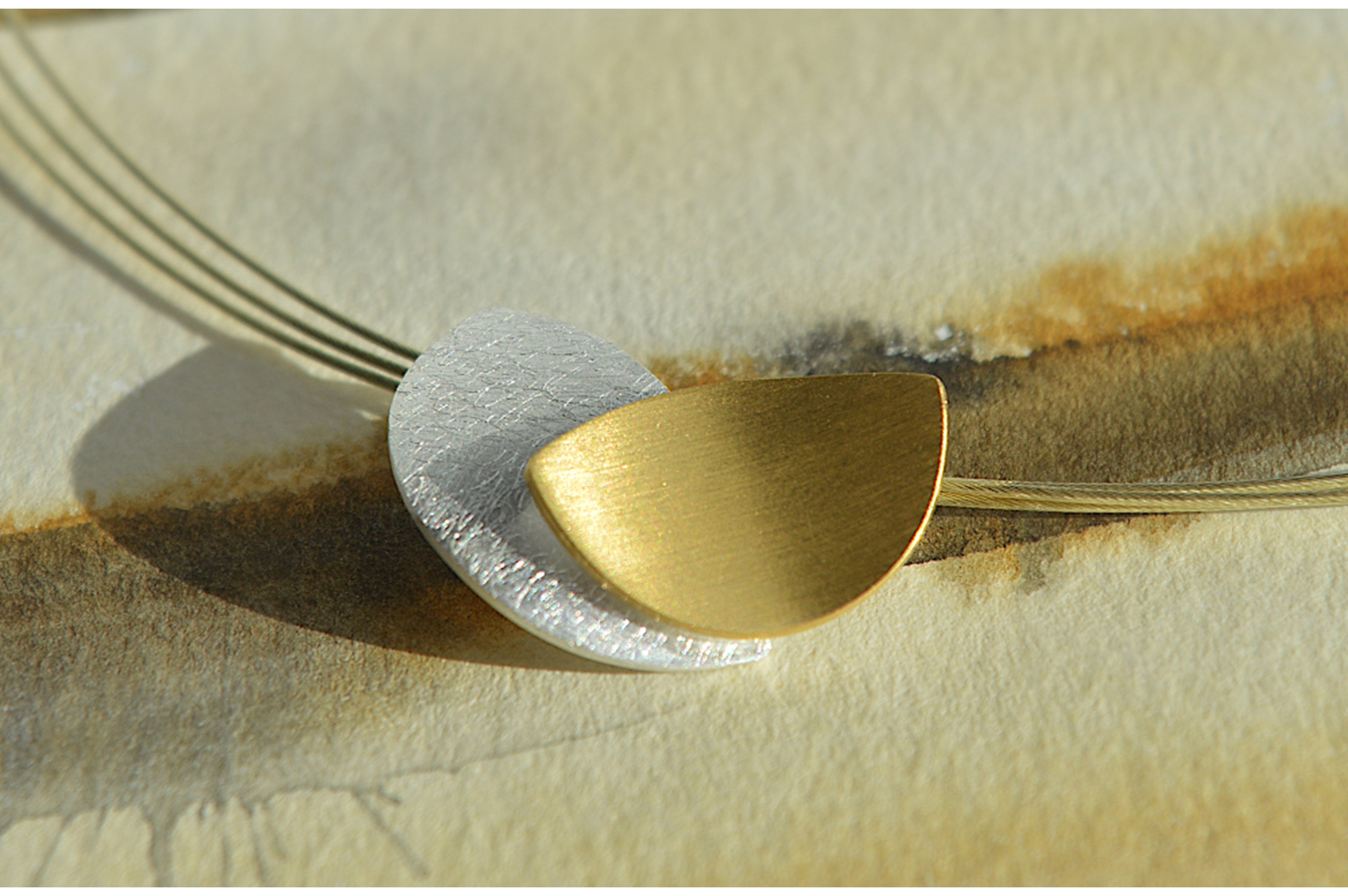 925/- Pendant, partially fg matt/brushed