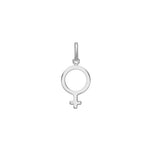 Rhod. silver pendant/charm girl