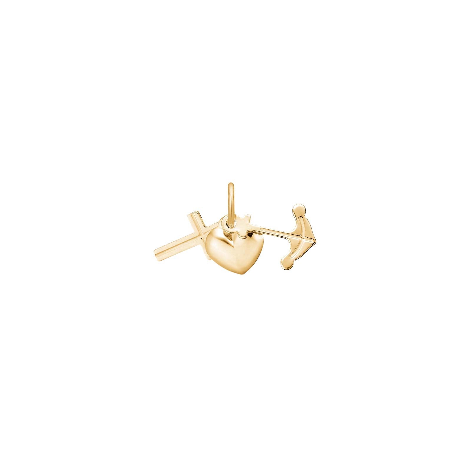 Forg. sølvvedhæng/charm tro,håb,kær 10mm
