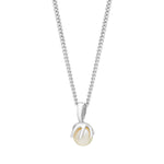 Rhod. silver pendant swing w/fwp 12mm
