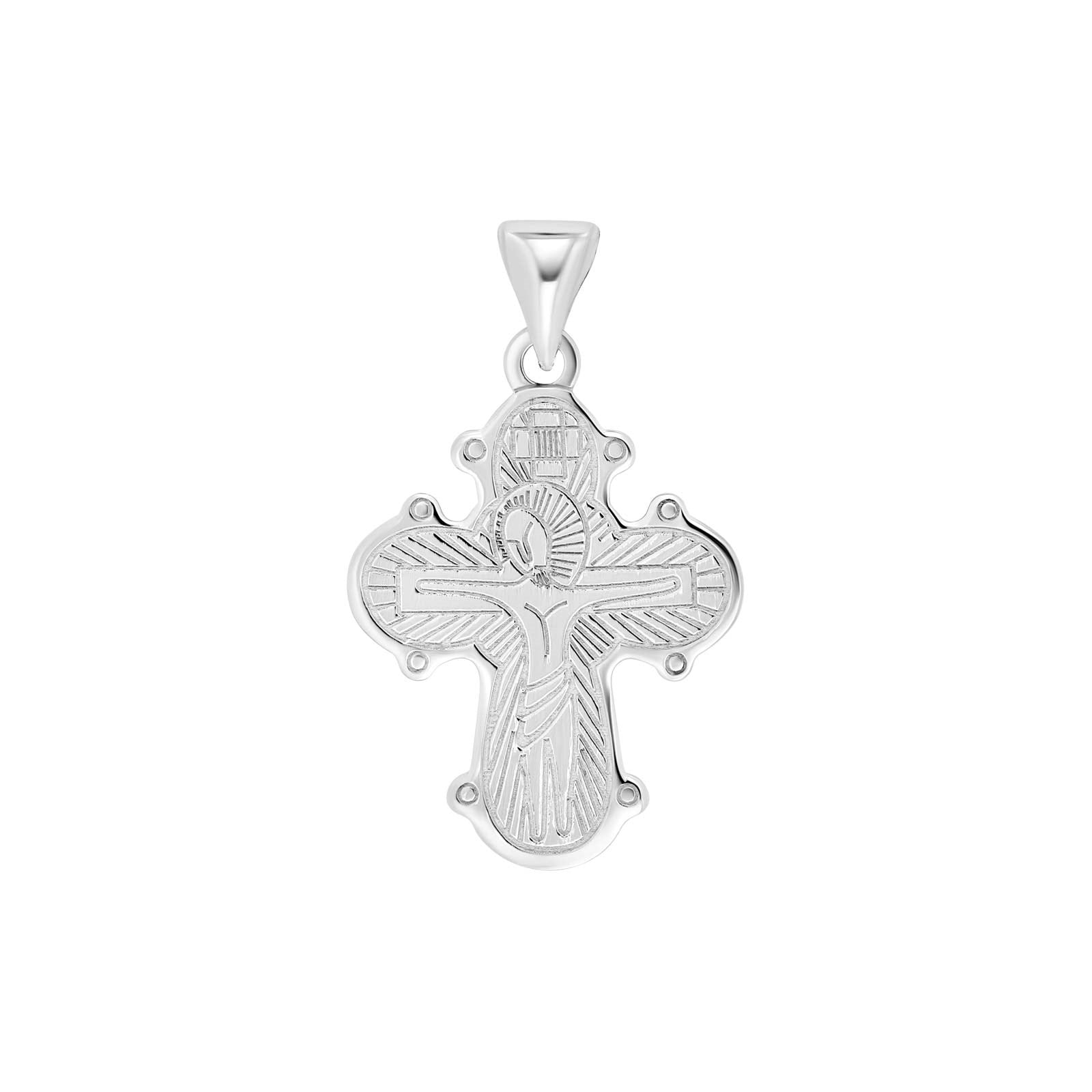 Rhod. silver dagmarkors blank back 24mm