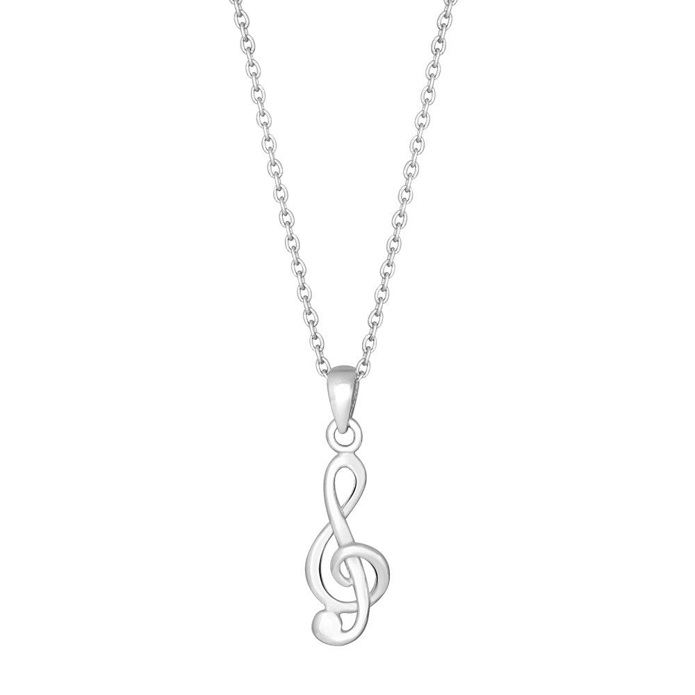 Rhod. silver pendant key