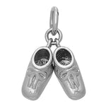 Rhod. silver pendant/charm 2 small shoes