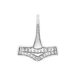 Rhod. silver pendant thorshammer