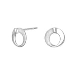 Rhod. silver earrings