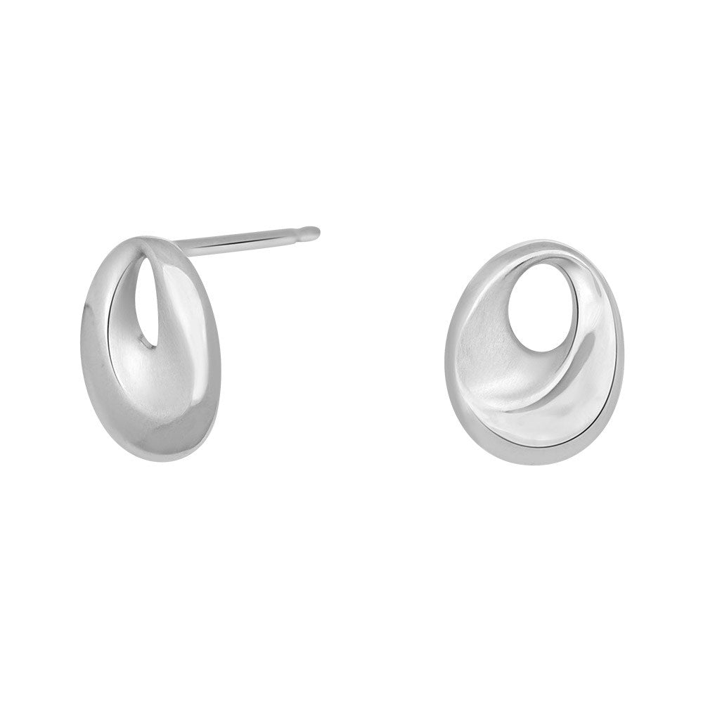 Rhod. silver earrings