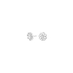 Rhod. silver earrings w/cz