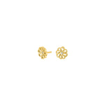 Goldpl. silver earrings w/cz