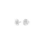Rhod. silver earrings w/cz