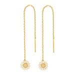 Goldpl. silver earrings Marguerite 7mm