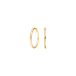 Gold-platet silver hoop earrings 14mm