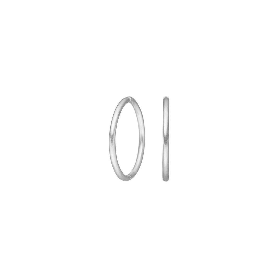 Rhd. sølv creol 16mm udvendigt