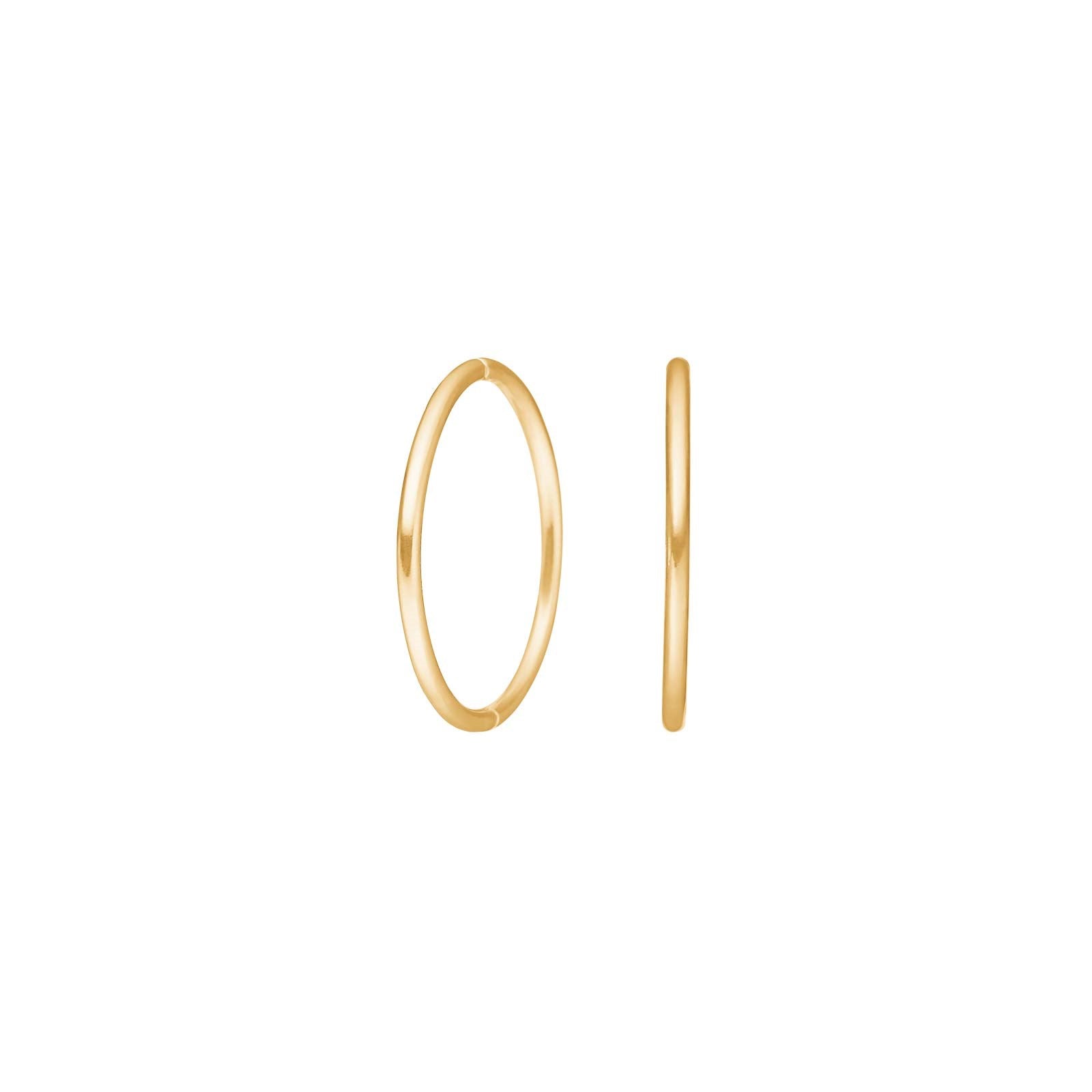 Gold-plated silver hoop earrings 18mm