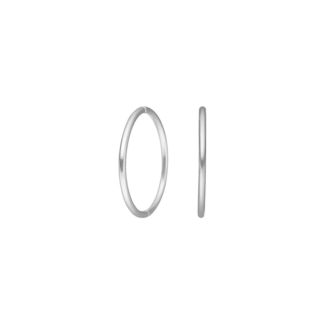 Silver hoop earrings 18mm