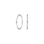 Silver hoop earrings 18mm