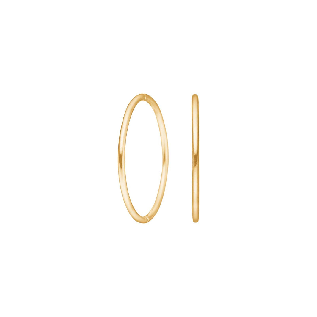 Forgyldt sølv creol 22 mm udvendigt