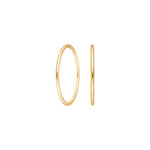 Gold-plated silver hoop earrings 22mm