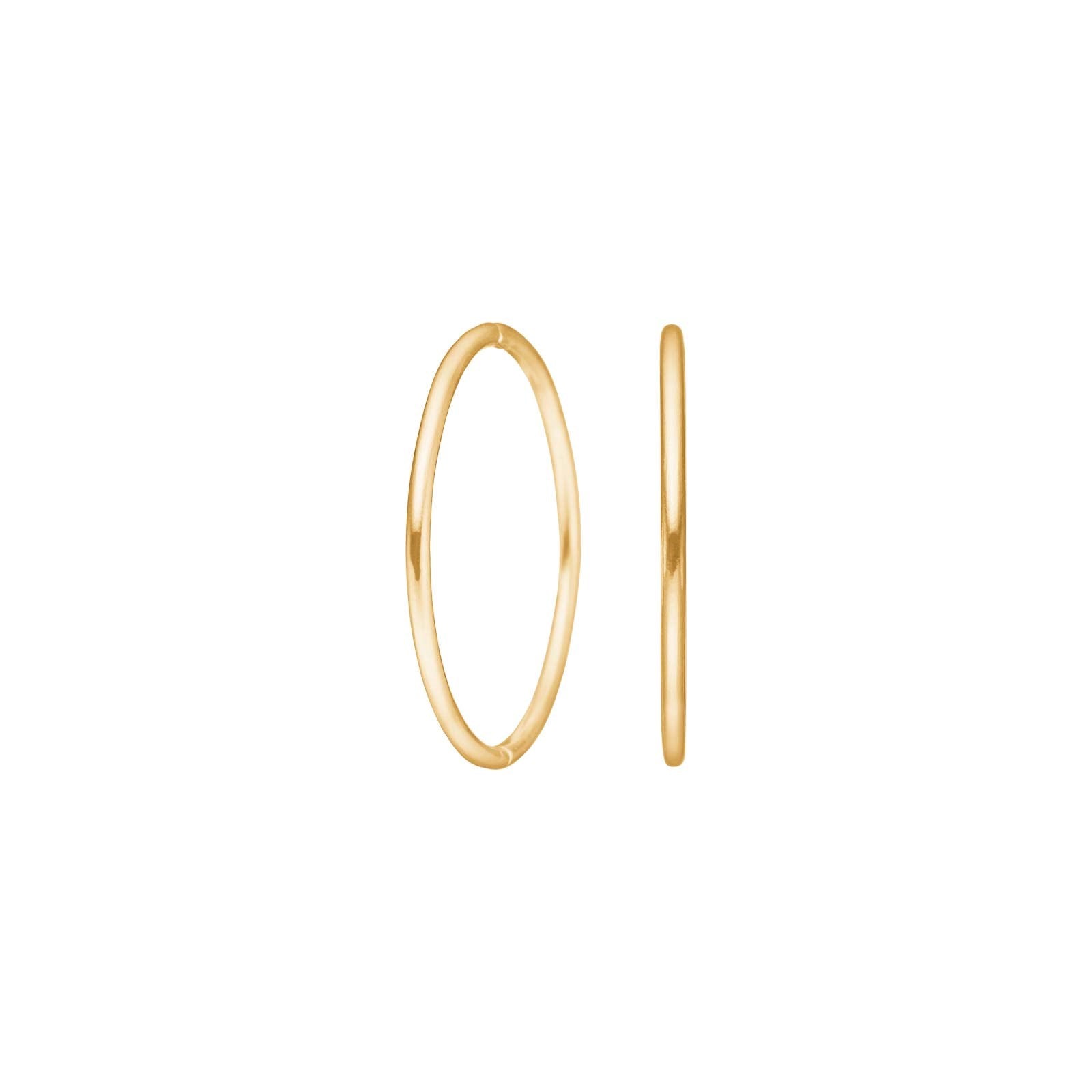 Gold-plated silver hoop earrings 22mm