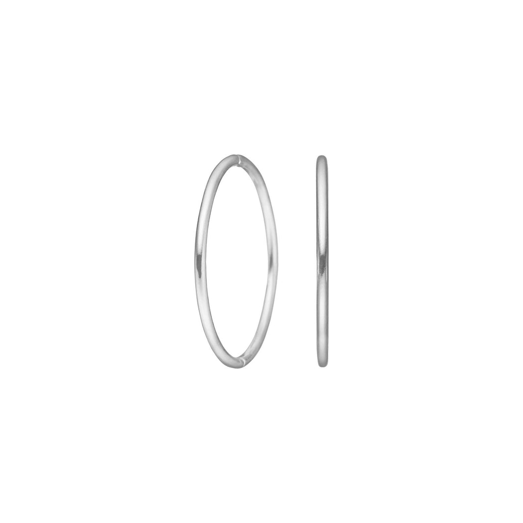 Silver hoop earrings 22mm