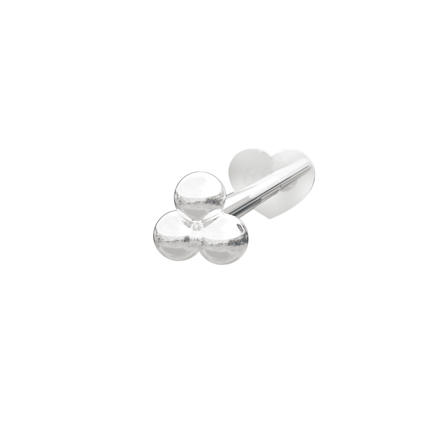 Rhd. Sil. Labret-piercing 3*2mm beads PIERCE52