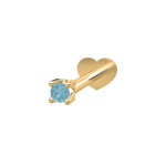 14k. Labret-piercing London topaz PIERCE52