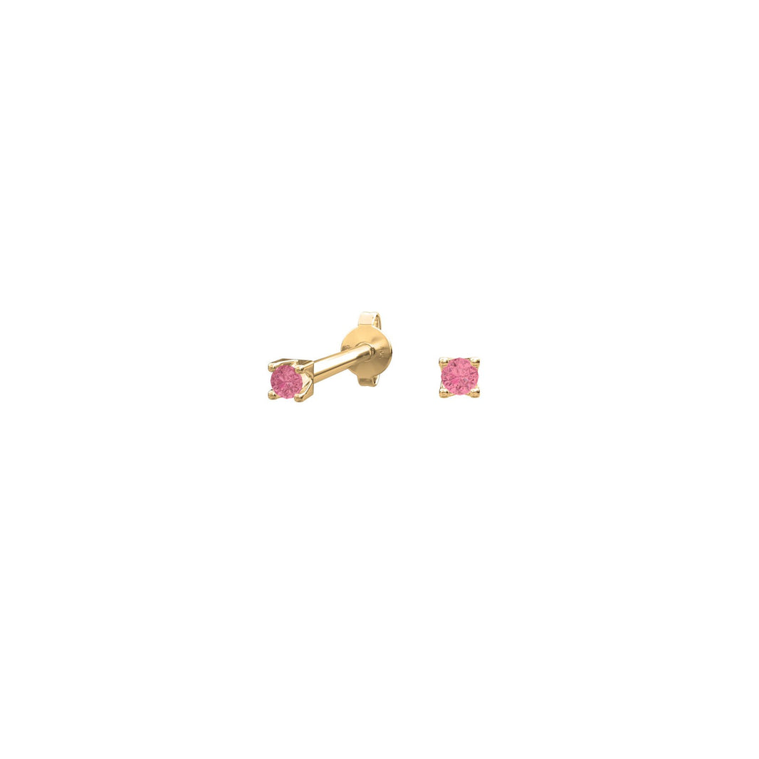 14kt. goldearrings pink topaz