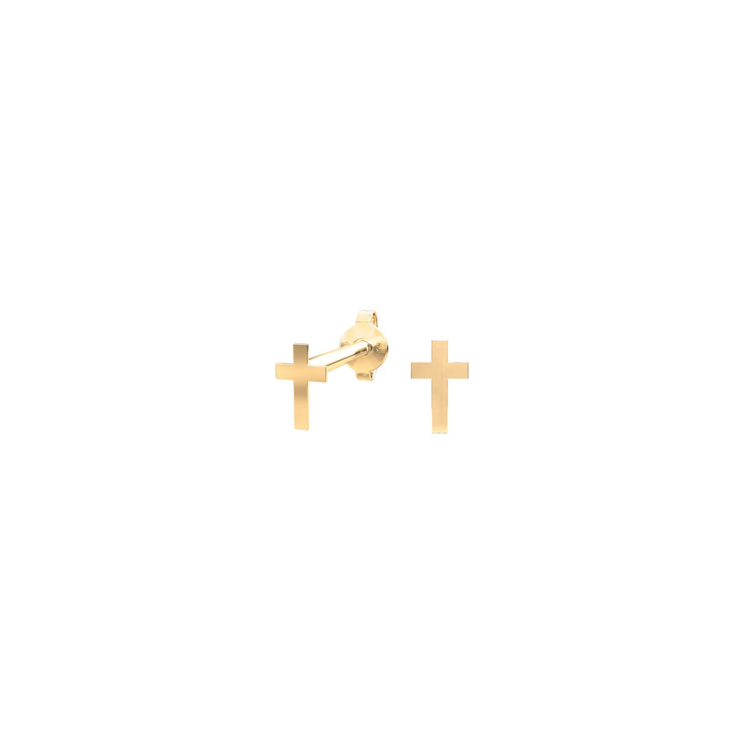 14kt. goldearrings cross