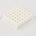 Nose pin gp silver 2,5mm crystal 36pc