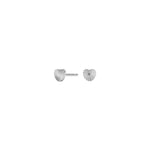 Titanium ear studs heart